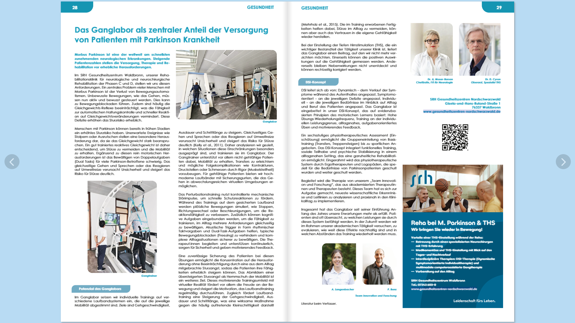 Das Ganglabor als zentraler Bestandteil der Versorgung von Parkinson-Patienten. Informationen über Therapieansätze und Fachpersonal.