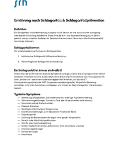 Ernährungsrichtlinien nach einem Schlaganfall und zur Schlaganfallprävention, einschließlich Definition, Formen und typischen Symptomen.